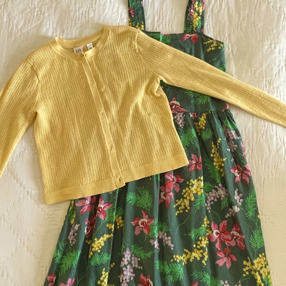 Gap girls dress and cardigan size large 10